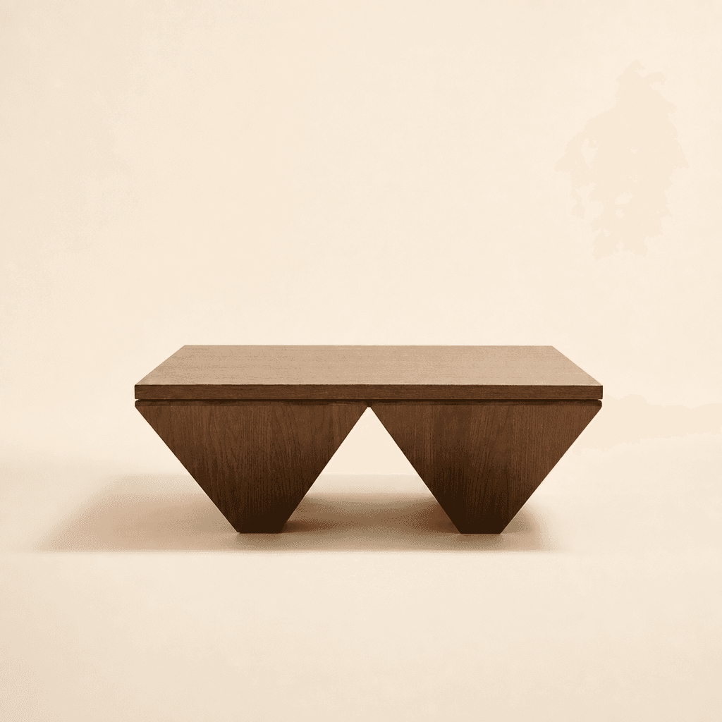 Pyramid Walnut Coffee Table