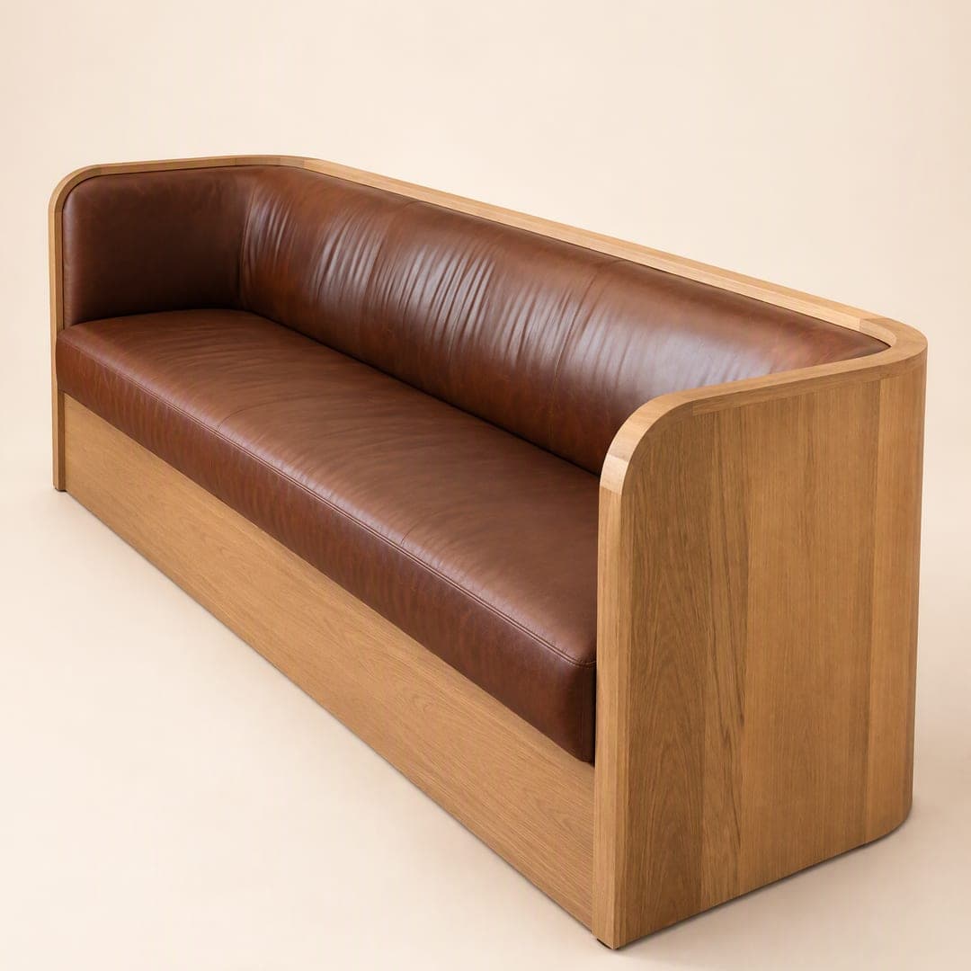 Newtown Banquette Sofa in American Oak