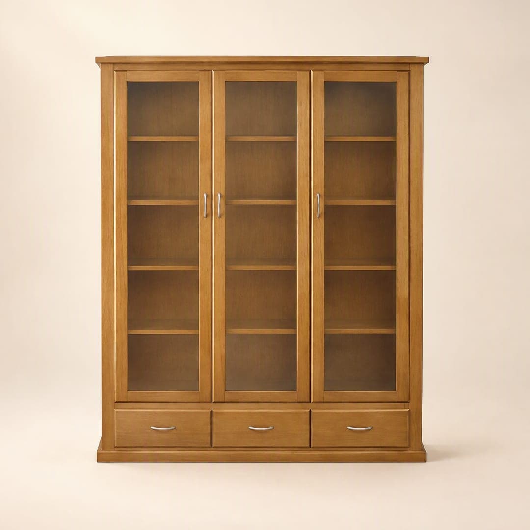 Ross Glass-Door Bookcase in Tasmanian Oak