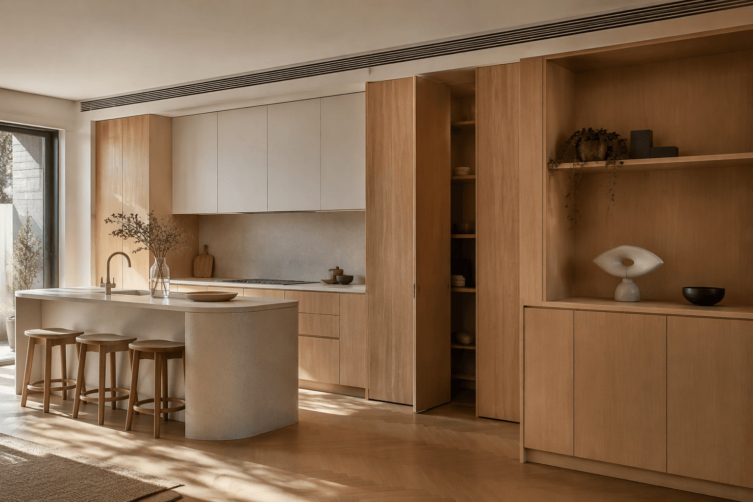 A kitchen and built-in joinery made by Goldenwood