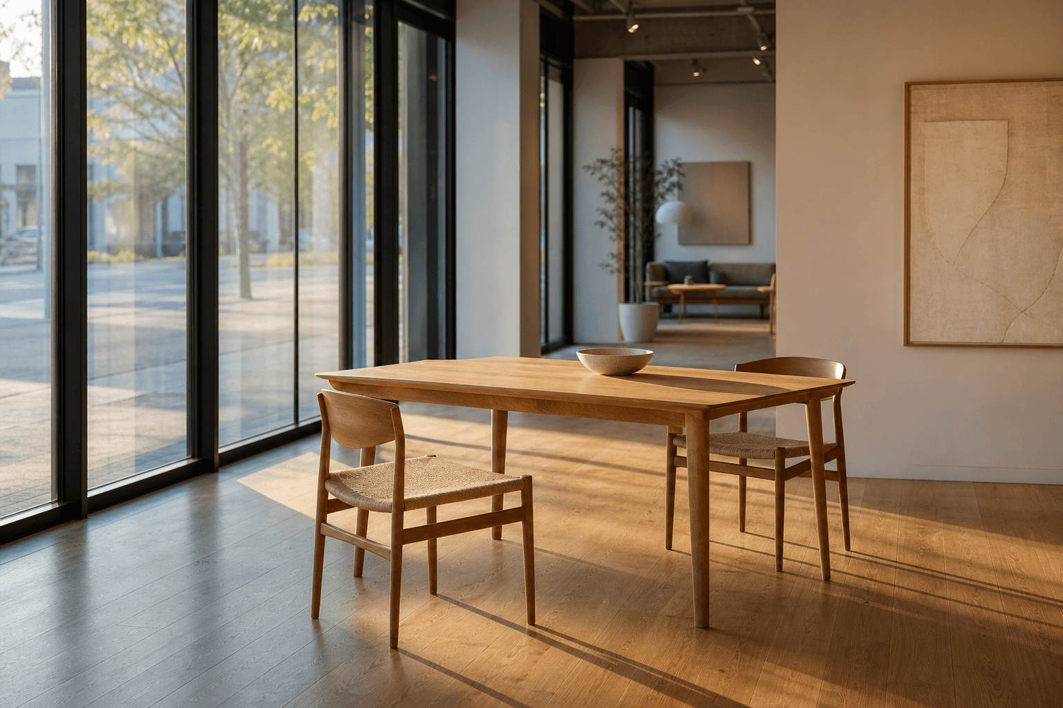 Showroom floor — Late afternoon view
