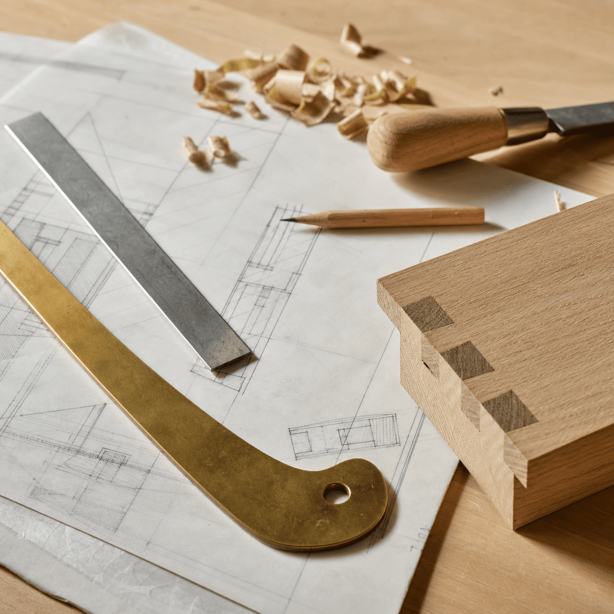 Pattern bench — Drawings & joinery